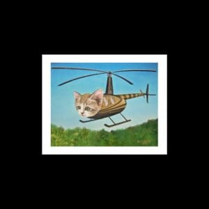 Helicat Kitty Copter. Poster