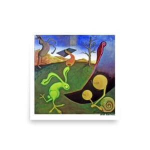 BTC. Art Print. Rare Hare Experiment. Poster