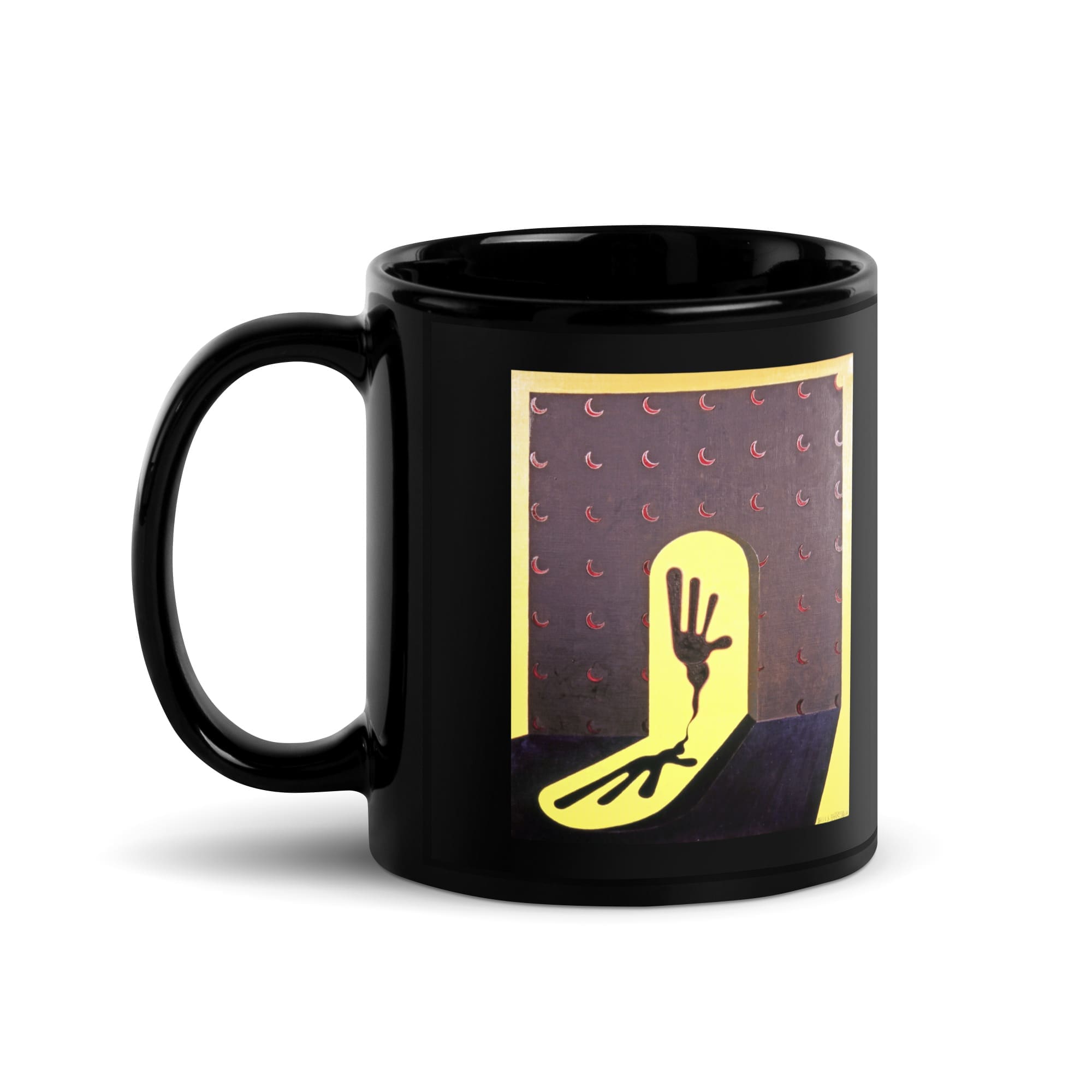 BTC. Cc. Aloha 1. Black Glossy Mug - Image 2